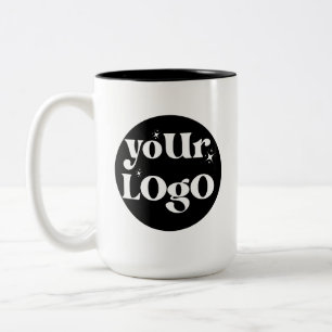 Personalized Business Logo Branded Two-Tone Coffee Mug