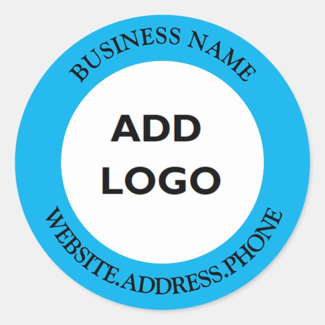 Personalized Business Logo    Classic Round Sticker (Front)