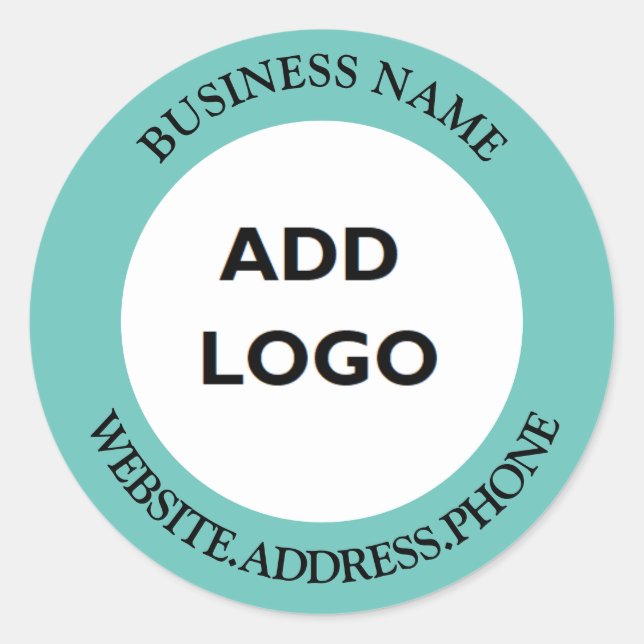 Personalized Business Logo    Classic Round Sticker (Front)