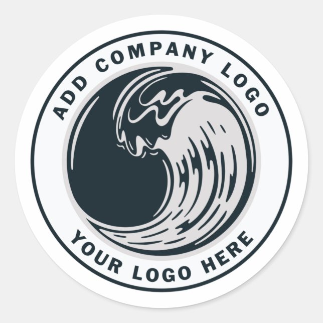Personalized Business Logo Custom Classic Round Sticker (Front)