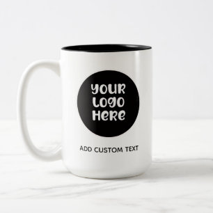 Personalized Business Logo & Custom Text Two-Tone Coffee Mug