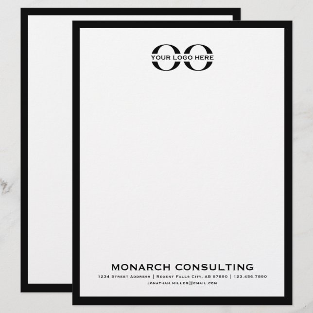 Personalized Business Logo Letterhead Template (Front/Back)