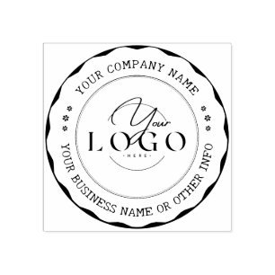 Personalized BUSINESS LOGO MODERN COMPANY NAME Rubber Stamp