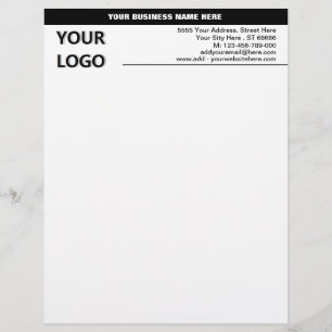 Personalized Business Logo Name Info Letterhead