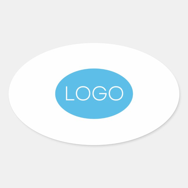 Personalized Business Logo Oval Sticker (Front)
