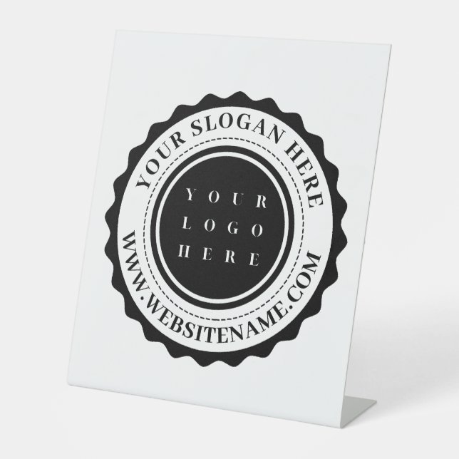 Personalized Business Logo Pedestal Sign (Front)