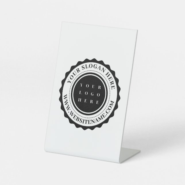 Personalized Business Logo Pedestal Sign (Front)