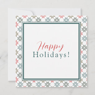 Personalized Business Logo, Poinsettia Holidays Card
