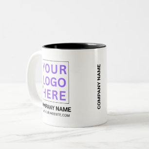 Personalized Business Logo   Promotional Company Two-Tone Coffee Mug