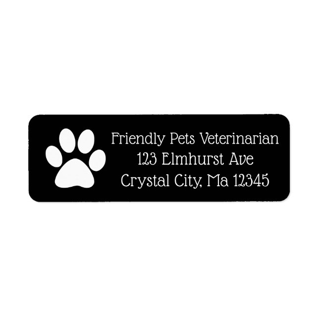 Personalized Business Logo Return Mailing Label (Front)