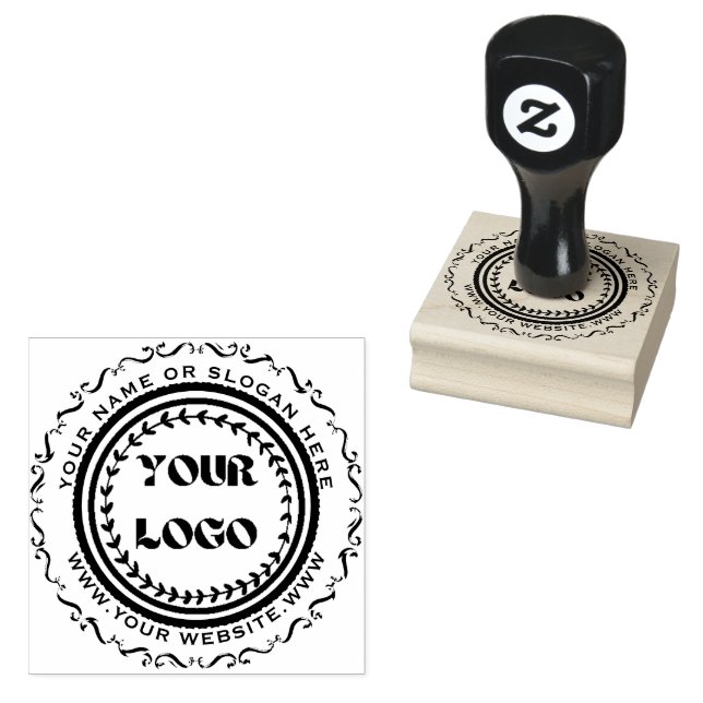 Personalized / Business Logo Rubber Stamp (Stamped)