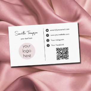 Personalized Business Logo Social Media QR Code Card