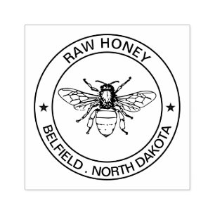 Personalized Business Logo Stamp- Bees Stamper  Rubber Stamp