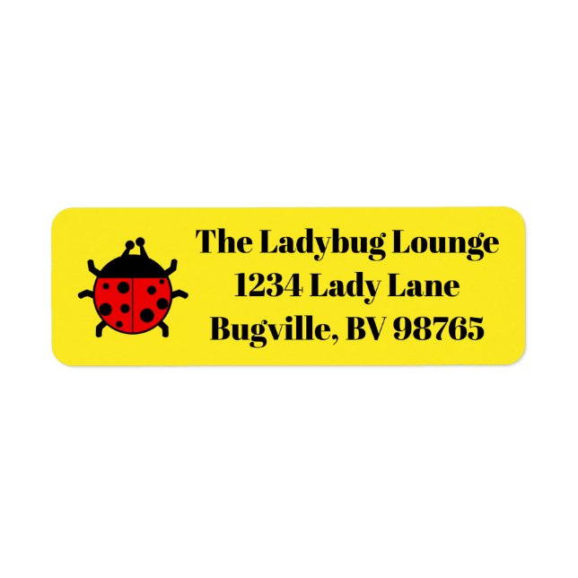 Personalized Business Mail Cheerful Ladybug Insect (Front)