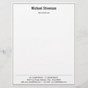 Personalized Business Modern Framed Letterhead
