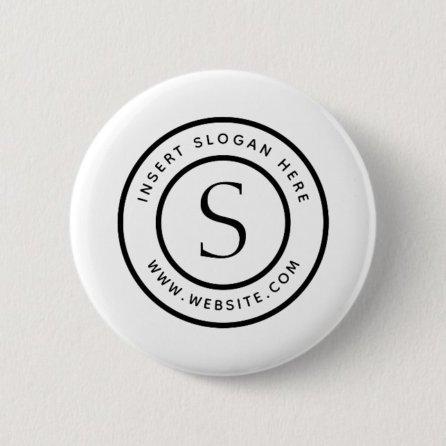 Personalized Business Monogram 2 Inch Round Button (Front)