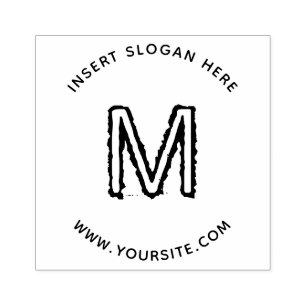 Personalized Business Monogram Round Rubber Stamp