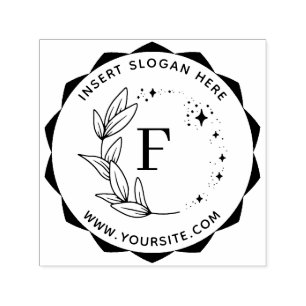 Personalized Business Monogram Round Self-inking S Stamp