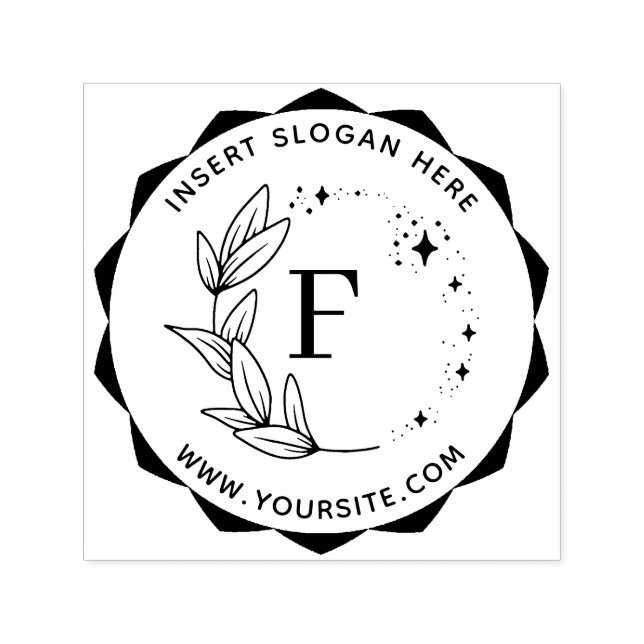 Personalized Business Monogram Round Self-inking S Stamp (Design)