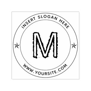 Personalized Business Monogram Round Self-inking Stamp