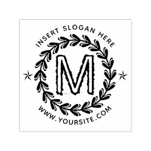 Personalized Business Monogram Round Self-inking Stamp