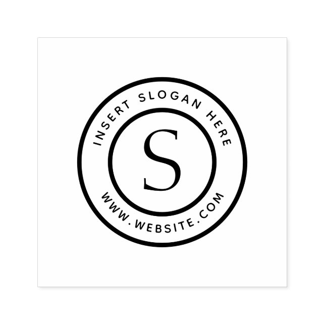 Personalized Business Monogram Rubber Stamp (Imprint)