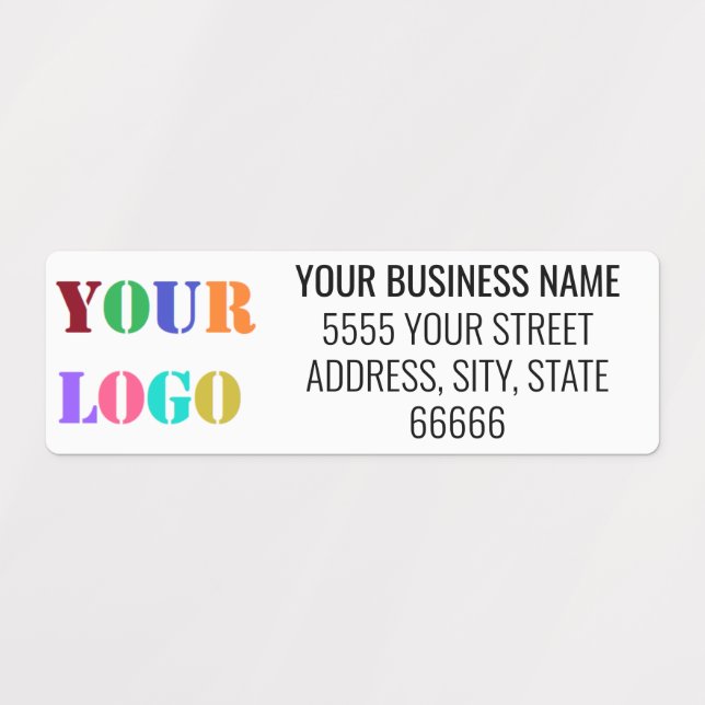 Personalized Business Name Address and Logo Labels (Design 1)