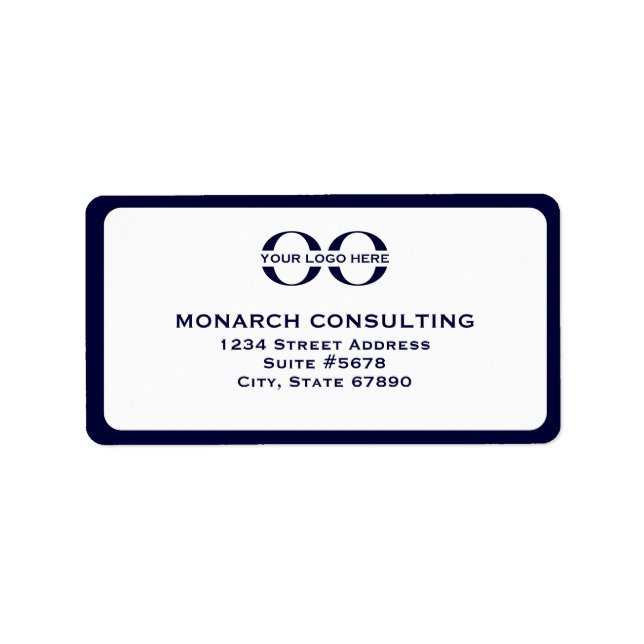 Personalized Business Name and Logo Address Label (Front)