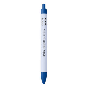Personalized Business Name & Logo - Blue - Ink Pen