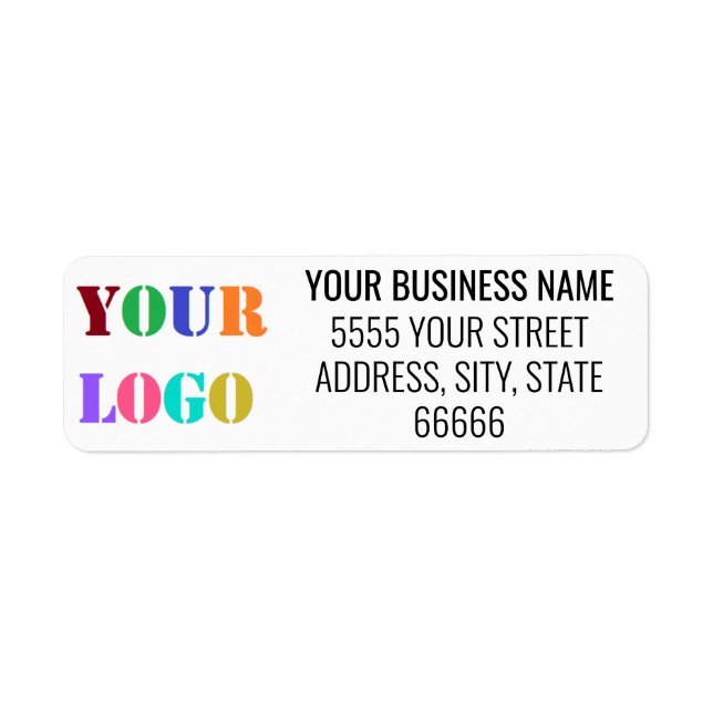 Personalized Business Name Return Address Labels (Front)
