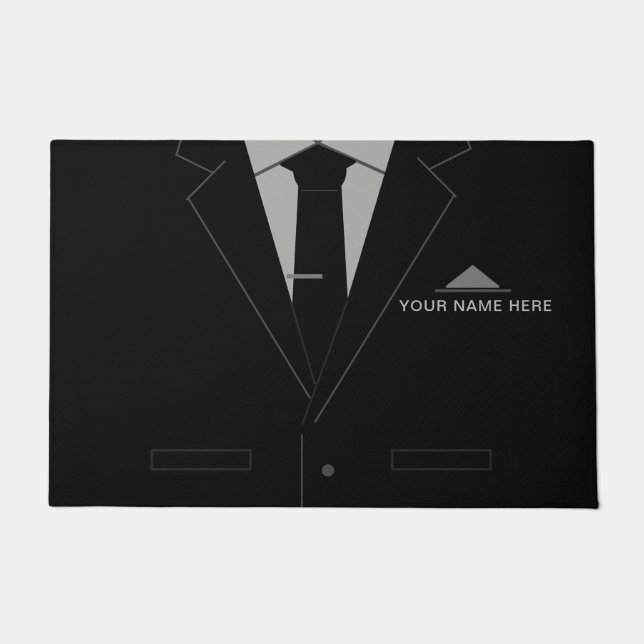 Personalized Business Name Text Funny Doormat (Front)