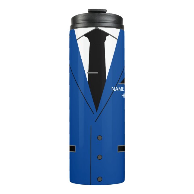 Personalized Business Name Text Thermal Tumbler (Front)