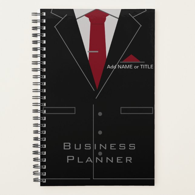 Personalized Business Planner Custom Name Text (Front)