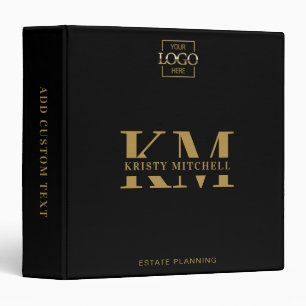 Personalized Business Professional Monogrammed Binder