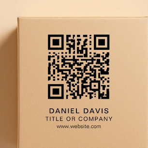 Personalized Business Professional QR Code Rubber Stamp