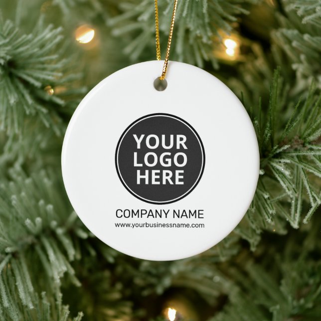 Personalized Business Promotional Logo Two-Tone Ceramic Ornament (Tree)