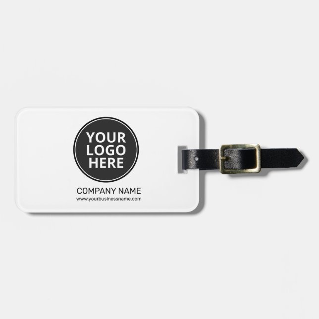 Personalized Business Promotional Logo Two-Tone Luggage Tag (Front Horizontal)
