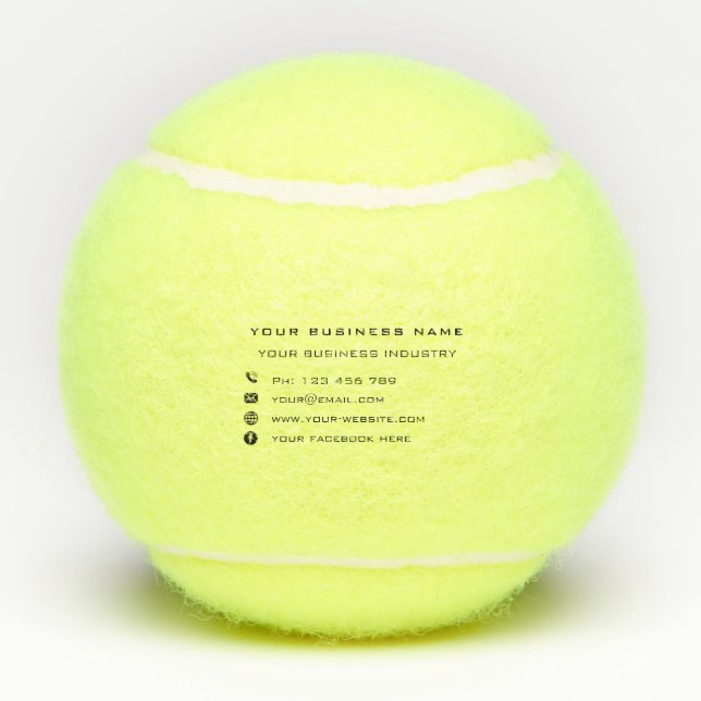 Personalized Business Promotional Tennis Balls (Back)
