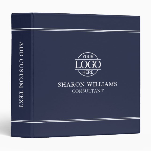 Personalized Business Records Professional Branded Binder (Front/Spine)