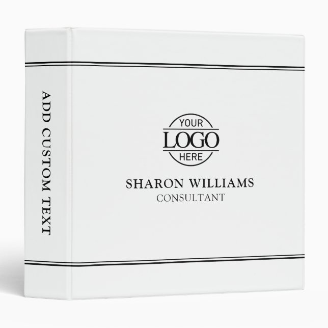Personalized Business Records Professional Branded Binder (Front/Spine)