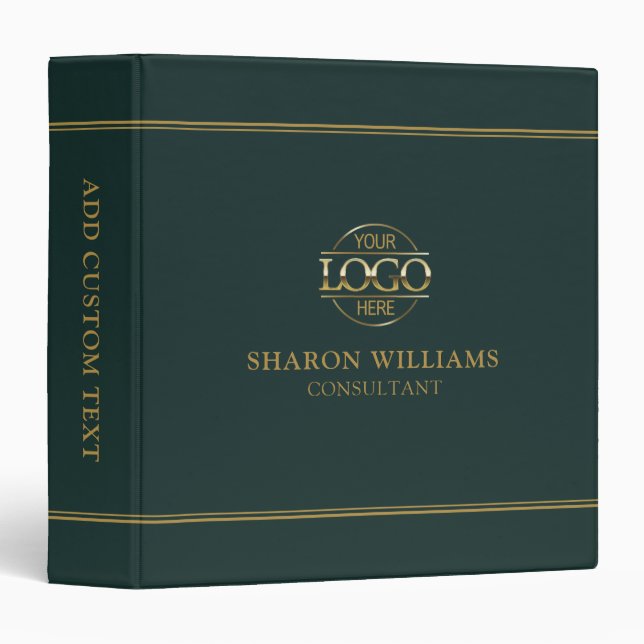 Personalized Business Records Professional Branded Binder (Front/Spine)