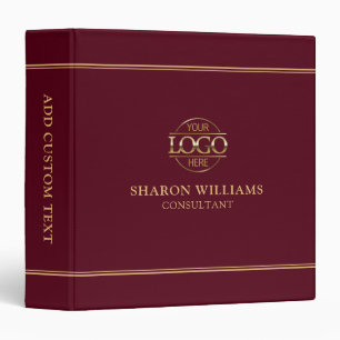Personalized Business Records Professional Branded Binder
