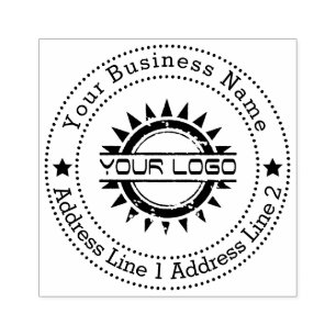 Personalized Business Return Address With Logo Rubber Stamp