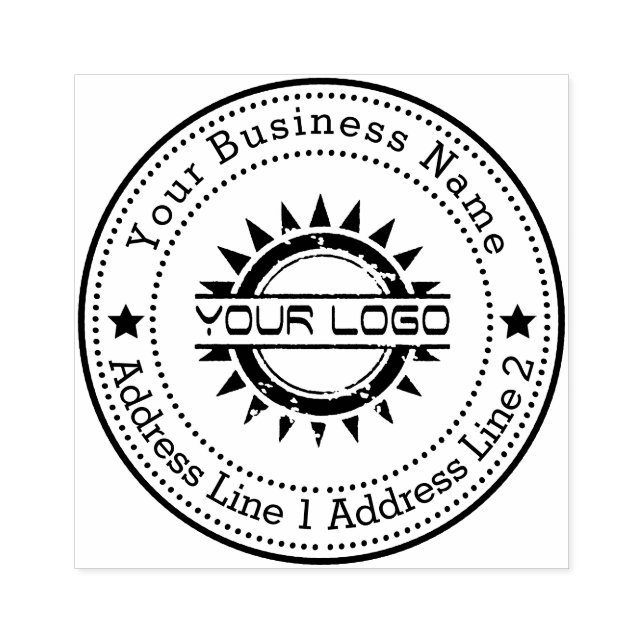 Personalized Business Return Address With Logo Rubber Stamp (Imprint)