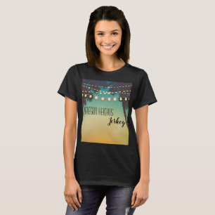 Personalized Business T-Shirt Beach Sunset Palm Tr