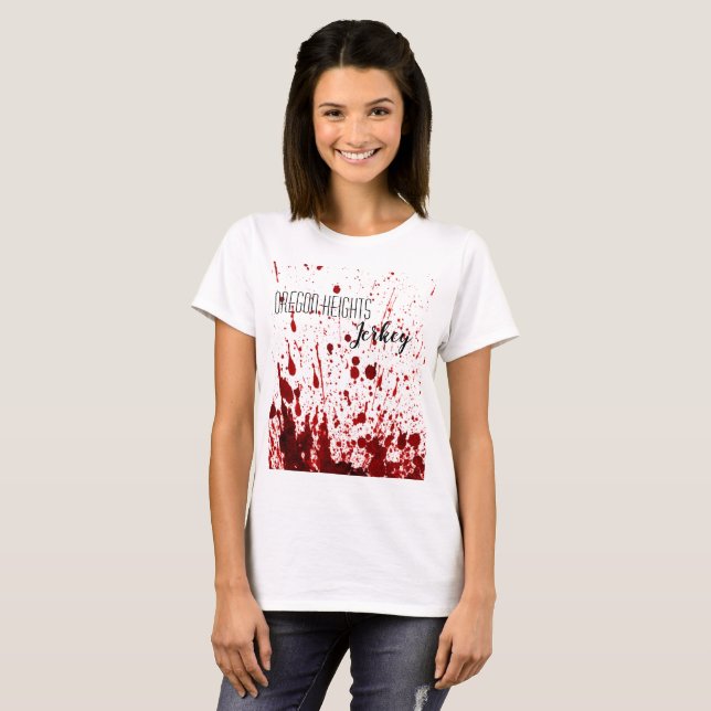 Personalized Business T-Shirt Blood Splatter Vampi (Front Full)