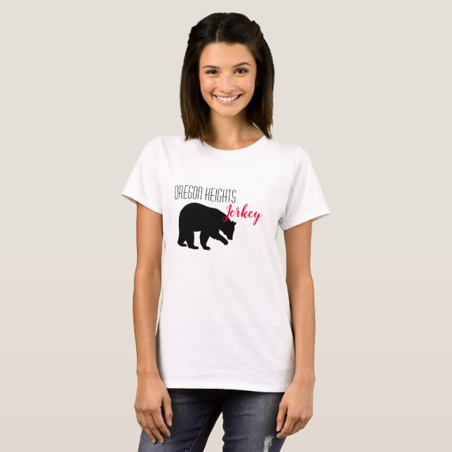 Personalized Business T-Shirt Red Buffalo Bear (Front Full)