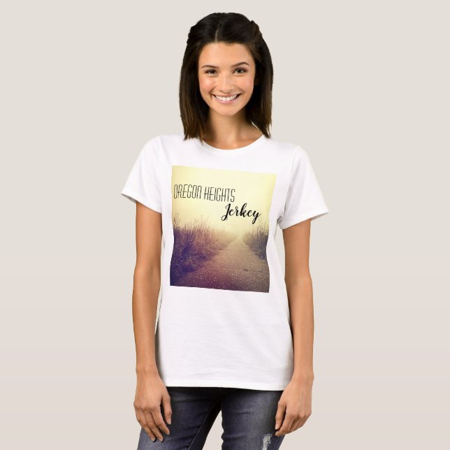 Personalized Business T-Shirt Sunrise Pathway Walk (Front Full)