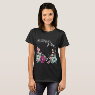 Personalized Business T-Shirt Tropical Flowers on