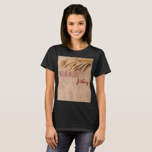 Personalized Business T-Shirt Wheat on Burlap Sack